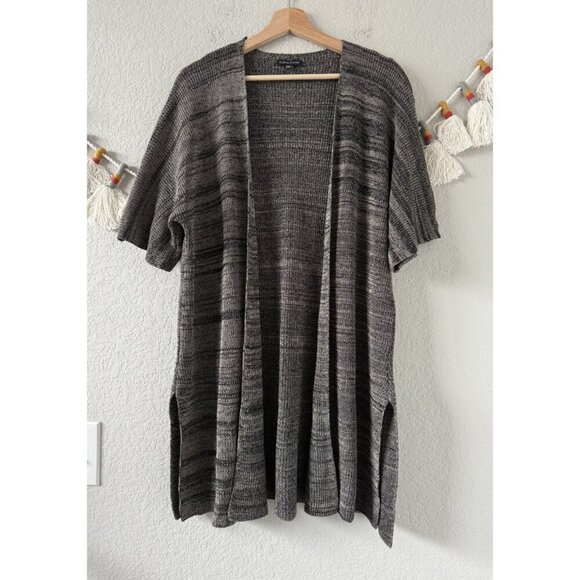 Eileen Fisher Sleek Tencel Knit Open Front Longline Cardigan Coastal Minimalist - Picture 1 of 8